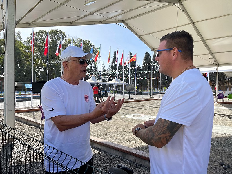 Guillaume Campillo avec entraineur Jeux mediterraneens