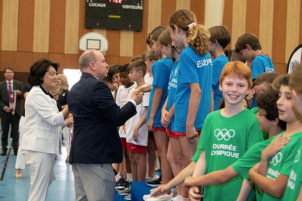 Journee olympique prince Albert II remise des medailles Eric Mathon Palais princier